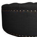 Ver imagem 4 de Puff Amora 80 Cm Suede Cinza Slk Decor Amara Preto