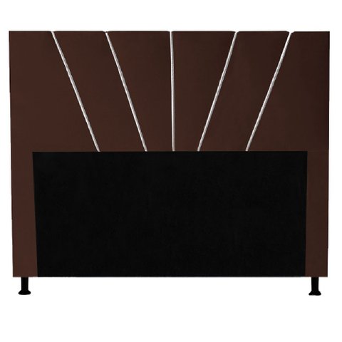 Cabeceira Cama Box Casal Dallas 140 Cm Suede Marrom MV Estofados