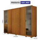 Ver imagem 3 de Guarda Roupa Casal Prime 6 Portas com Cômoda Rubi 4 Gavetas Cinamomo Off White - Leifer