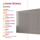 Ver imagem 7 de Guarda Roupa Casal Atacama Mdf 8 Portas 4 Gavetas e 8 Prateleiras Moderna Mobília