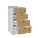 Ver mais imagens de Balcão 4 Gavetas 40cm com Tampo Arizona CabeCasa MadeiraOriginals Marrom/Figueira/Branco