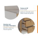 Ver imagem 5 de Balcão 4 Gavetas 40cm com Tampo Arizona CabeCasa MadeiraOriginals Marrom/Figueira/Branco