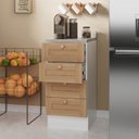 Ver imagem 4 de Balcão 4 Gavetas 40cm com Tampo Arizona CabeCasa MadeiraOriginals Marrom/Figueira/Branco