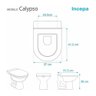 Tampa Vaso Sanitário MDF Laqueado Calypso Incepa Sicmol Assento Sanitário Laqueado Cromado Calypso I - 6