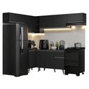 Ver imagem 2 de Armário de Cozinha Completa de Canto 405 Cm Preto Nice Madesa 02