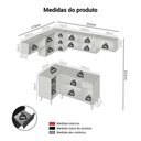 Ver imagem 3 de Armário de Cozinha Completa de Canto 405 Cm Preto Nice Madesa 02
