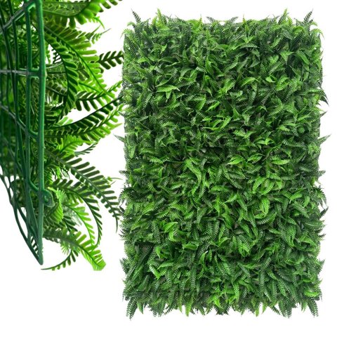 1 Placa Samambaia Artificial Planta Permanente Qualidade Realista Parede Verde Instalação Fácil
