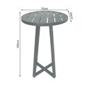 Ver imagem 2 de Mesa Bistrô Tulipa para Área Externa e Área Gourmet em Alumínio Cinza/preta