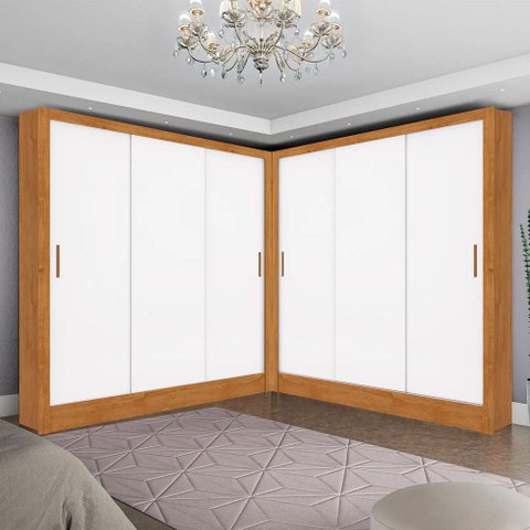 Closet Casal Duplo Dubai 06 Portas 06 Gavetas Carioca Móveis