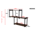 Ver imagem 2 de Nicho Suspenso 90x20 Vintage Duplo/amadeirado Escuro 05