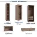 Ver imagem 7 de Guarda-Roupa Planejado de Canto Obliquo 6 Peças 7 Portas Orion CabeCasa MadeiraOriginals Marrom/Mocha/Linho