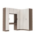 Ver imagem 3 de Guarda-Roupa Planejado de Canto Obliquo 6 Peças 7 Portas Orion CabeCasa MadeiraOriginals Marrom/Mocha/Linho