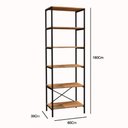 Ver imagem 4 de Multiuso Estilo Industrial Com 6 Prateleiras Em Mdp/ Bp Aço De Carbono Preto/ Demolição Norma -