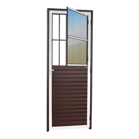Porta de Sala Alumínio 80 e.L25 V.Refl.Mix Corten Brimak