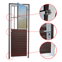 Ver imagem 2 de Porta de Sala Alumínio 80 e.L25 V.Refl.Mix Corten Brimak