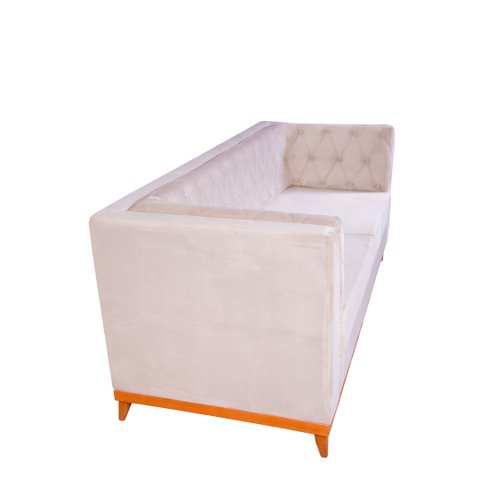 Sofá Amazonas Base de Madeira Jolie Bege Abílio