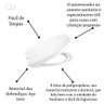 Tampa Assento Vaso Sanitario Debba Round Original Branco - 4