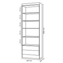 Ver imagem 4 de Livreiro Multiuso com 2 Gavetas Preto Fosco - Qmovi
