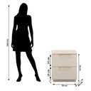 Ver imagem 4 de Mesa de Cabeceira 2 Gavetas 50 Cm Dub 50019 Fendi Vlr
