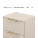 Ver imagem 3 de Mesa de Cabeceira 2 Gavetas 50 Cm Dub 50019 Fendi Vlr