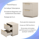 Ver imagem 5 de Mesa de Cabeceira 2 Gavetas 50 Cm Dub 50019 Fendi Vlr