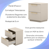 Mesa de Cabeceira 2 Gavetas 50 Cm Dub 50019 Fendi Vlr - 5