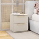 Ver imagem 6 de Mesa de Cabeceira 2 Gavetas 50 Cm Dub 50019 Fendi Vlr