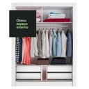 Ver imagem 7 de Guarda-Roupa Solteiro Madesa Dallas Plus 2 Portas de Correr 4 Gavetas Branco/Rustic Cor:Branco/Rusti