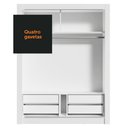 Ver mais imagens de Guarda-Roupa Solteiro Madesa Dallas Plus 2 Portas de Correr 4 Gavetas Branco/Rustic Cor:Branco/Rusti