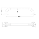 Ver imagem 5 de Barra ou Alça de Apoio em Alumínio 30 Cm Idosos Deficientes:prateado