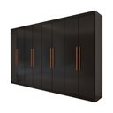 Ver imagem 3 de Guarda-roupa Casal Odisseia 8 Portas 4 Gavetas Preto - Panorama Móveis