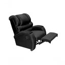 Ver imagem 4 de Poltrona Reclinável Imperial Pós Operatório Motorizada e Giro Balanço Suede Preto 381