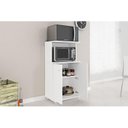 Ver imagem 3 de Balcão Multiuso Cozinha BL-3307 c/ 2 Portas e Nicho p/ Microondas Branco - Tecno Mobili