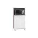 Ver imagem 1 de Balcão Multiuso Cozinha BL-3307 c/ 2 Portas e Nicho p/ Microondas Branco - Tecno Mobili