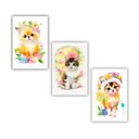 Ver imagem 3 de Kit Quadros Decorativos Infantil Animais Abstrato Kit131