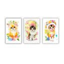 Ver imagem 2 de Kit Quadros Decorativos Infantil Animais Abstrato Kit131