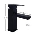 Ver imagem 3 de Misturador Monocomando de Banheiro Quadrado 2027 Preto Fosco