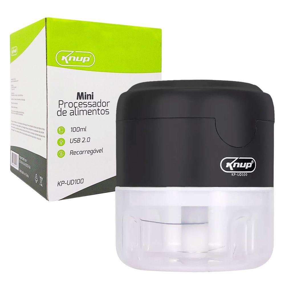 Mini Processador de Alimentos Knup Kp-ud100, Recarregável, 100ml, 29w, 5v