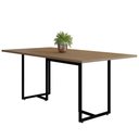 Ver imagem 1 de Mesa De Jantar Retangular 6 Lugares Industrial 180cm Indy F02 Natura/Preto - Mpozenato