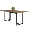 Mesa De Jantar Retangular 6 Lugares Industrial 180cm Indy F02 Natura/Preto - Mpozenato - 1