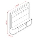 Ver imagem 3 de Estante para TV e Home Theater até 75 Polegadas 200CMX191,5cm Rodízios Nilo