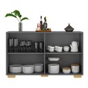 Ver imagem 6 de Aparador Buffet 4 Portas com Espelho e Pés Quadrados Vegas