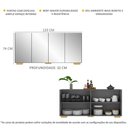 Ver imagem 4 de Aparador Buffet 4 Portas com Espelho e Pés Quadrados Vegas