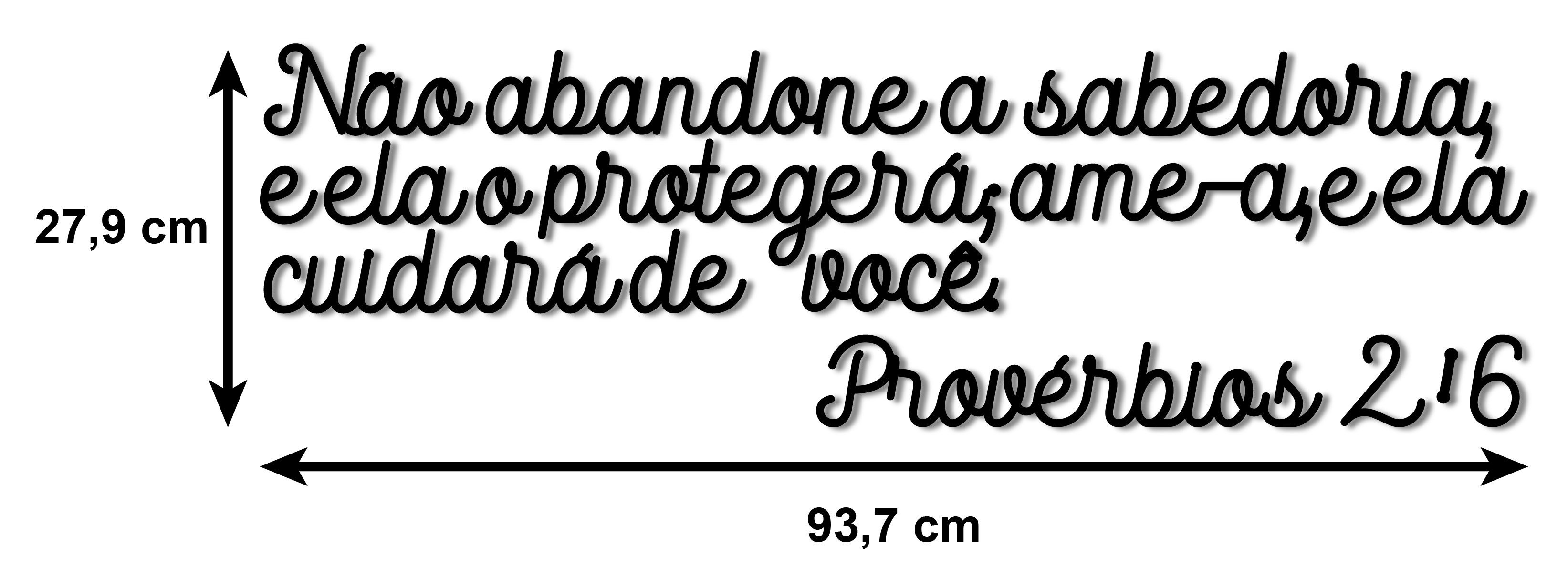 Versículo Bíblico Provérbios 2:6 em MDF 6mm Vazado - 2