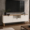 Ver imagem 4 de Rack para Sala de Estar TV 75 Polegadas 180cm Orgânico Nordic A03 Hanover Off White Roble - Lyam Dec