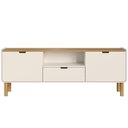 Ver imagem 2 de Rack para Sala de Estar TV 75 Polegadas 180cm Orgânico Nordic A03 Hanover Off White Roble - Lyam Dec