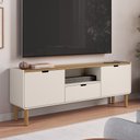 Ver imagem 3 de Rack para Sala de Estar TV 75 Polegadas 180cm Orgânico Nordic A03 Hanover Off White Roble - Lyam Dec