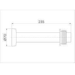 Tubo de Ligacao Cobre Escovado P/ Bacia 25cm - Docol - 2