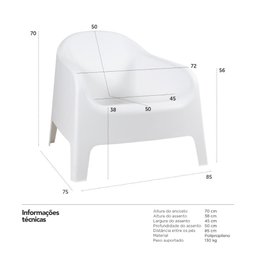 Cadeira Poltrona para Jardim Varanda Skarpo - 5