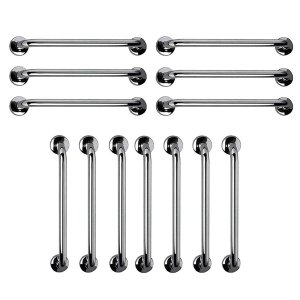 Barra de Apoio 60cm Aço Inox Kit 13 Unidades Idoso Gestante Cadeirante Deficiente Banheiro Box Supor